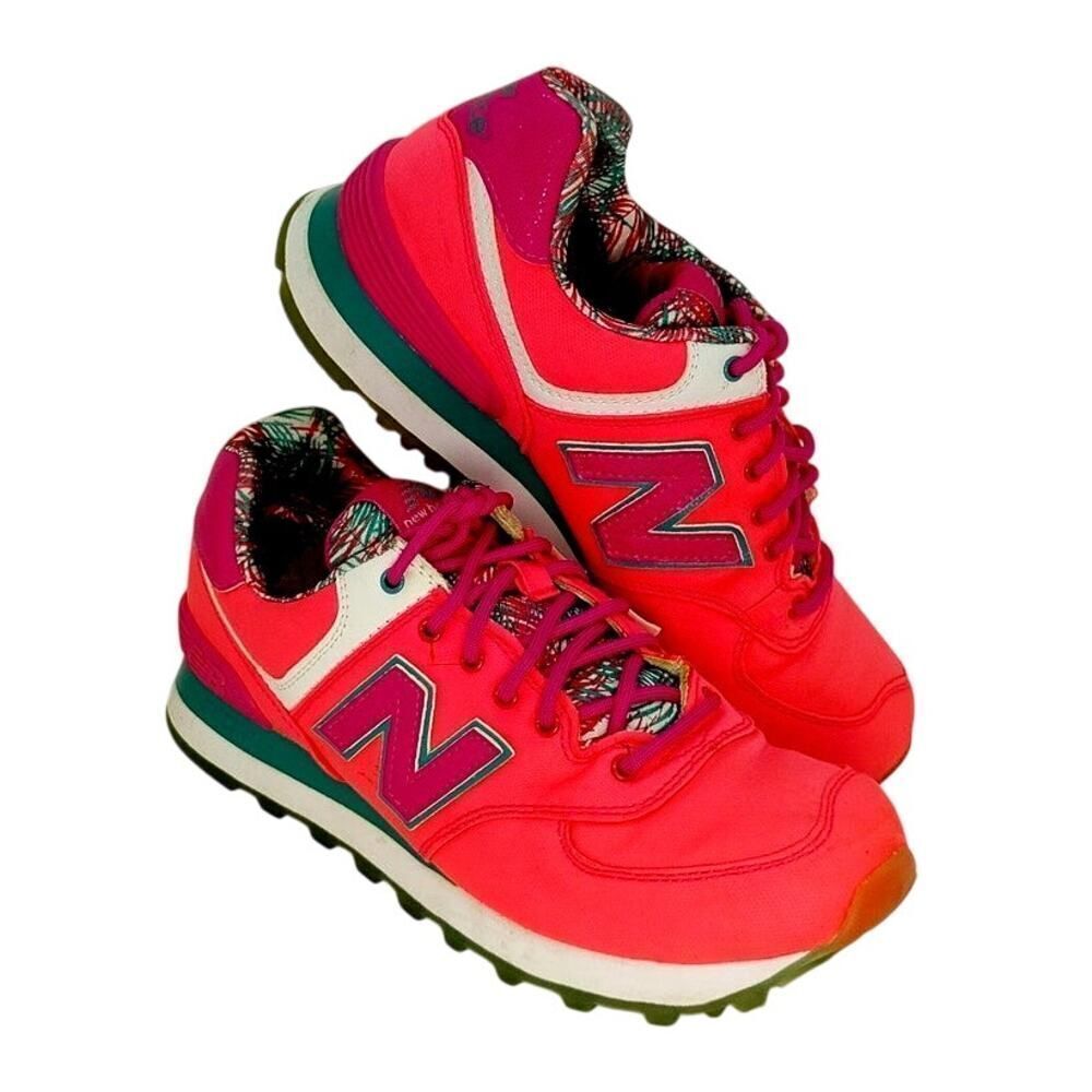 New Balance 574 Hot Pink Women's Running Shoes - Size 6